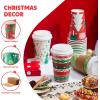 imageJOYIN 72 PCS Christmas Disposable Party Paper Cups 16 oz Merry Christmas Coffee Cups With Cup Sleeves and Lids 6 Designs Xmas Tea Drinking Cups Beverages Tableware Holiday Supplies FavorsBright