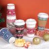 imageJOYIN 72 PCS Christmas Disposable Party Paper Cups 16 oz Merry Christmas Coffee Cups With Cup Sleeves and Lids 6 Designs Xmas Tea Drinking Cups Beverages Tableware Holiday Supplies FavorsVintage