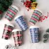 imageJOYIN 72 PCS Christmas Disposable Party Paper Cups 16 oz Merry Christmas Coffee Cups With Cup Sleeves and Lids 6 Designs Xmas Tea Drinking Cups Beverages Tableware Holiday Supplies FavorsVintage