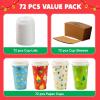 imageJOYIN 72 PCS Christmas Disposable Party Paper Cups 16 oz Merry Christmas Coffee Cups With Cup Sleeves and Lids 6 Designs Xmas Tea Drinking Cups Beverages Tableware Holiday Supplies FavorsLights