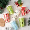 imageJOYIN 72 PCS Christmas Disposable Party Paper Cups 16 oz Merry Christmas Coffee Cups With Cup Sleeves and Lids 6 Designs Xmas Tea Drinking Cups Beverages Tableware Holiday Supplies FavorsLights