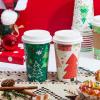 imageJOYIN 72 PCS Christmas Disposable Party Paper Cups 16 oz Merry Christmas Coffee Cups With Cup Sleeves and Lids 6 Designs Xmas Tea Drinking Cups Beverages Tableware Holiday Supplies FavorsBright