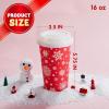 imageJOYIN 72 PCS Christmas Disposable Party Paper Cups 16 oz Merry Christmas Coffee Cups With Cup Sleeves and Lids 6 Designs Xmas Tea Drinking Cups Beverages Tableware Holiday Supplies FavorsSanta