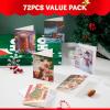 imageJOYIN 72 Piece Holiday Christmas Greeting Cards with 6 Artistic Greeting Designs ampamp Envelopes 625 x 46quot for Winter Christmas Season present Giving Xmas Gifts Cards Red Foil CollectionTraditional