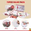imageJOYIN 72 Piece Holiday Christmas Greeting Cards with 6 Artistic Greeting Designs ampamp Envelopes 625 x 46quot for Winter Christmas Season present Giving Xmas Gifts Cards Red Foil CollectionVintage