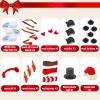 imageJOYIN Christmas Build Your Snowman Craft Kit 3 Pack DIY Snowman Christmas Craft Kit for Christmas Arts and Craft Activities Xmas Gift Stocking Stuffers for KidsParty Favor School Funny Toy
