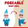 imageJOYIN Christmas Red Tiny Elf Doll Soft Plush Toy Doll for Christmas Decor Xmas Gift Xmas Clothing for Elf DollBlue