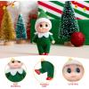 imageJOYIN Christmas Red Tiny Elf Doll Soft Plush Toy Doll for Christmas Decor Xmas Gift Xmas Clothing for Elf DollGreen