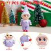 imageJOYIN Christmas Red Tiny Elf Doll Soft Plush Toy Doll for Christmas Decor Xmas Gift Xmas Clothing for Elf DollPurple