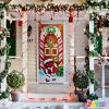 imageJoiedomi Christmas Ginger Bread House Window Door Cover Holiday House Decoration 72X30 Inches