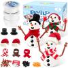 imageJOYIN Christmas Build Your Snowman Craft Kit 3 Pack DIY Snowman Christmas Craft Kit for Christmas Arts and Craft Activities Xmas Gift Stocking Stuffers for KidsParty Favor School Funny Toy