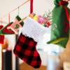 imageJOYIN 12 Pack 5 Mini Christmas StockingRed Black Plaid Xmas Stockings for Christmas Tree Decoration Party Favors and Holiday Season SuppliesRed and Black