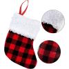 imageJOYIN 12 Pack 5 Mini Christmas StockingRed Black Plaid Xmas Stockings for Christmas Tree Decoration Party Favors and Holiday Season SuppliesRed and Black
