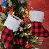 imageJOYIN 12 Pack 5 Mini Christmas StockingRed Black Plaid Xmas Stockings for Christmas Tree Decoration Party Favors and Holiday Season SuppliesRed and Black