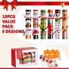 imageJOYIN 12 Pack Christmas Party Favor NonSnap Party Table Favors with Christmas Characters Holiday Party Favor Supplies for Kids and Adults Christmas Parties Dinners and Holidays