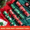 imageJOYIN 12 Pack Christmas Party Favor NonSnap Red ampamp White Snowflake Design Party Table Favors with Holiday Party Favor Supplies for Kids and Adults Christmas Parties Dinners and HolidaysRedGreen Snowflakes