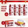 imageJOYIN 12 Pack Christmas Party Favor NonSnap Red ampamp White Snowflake Design Party Table Favors with Holiday Party Favor Supplies for Kids and Adults Christmas Parties Dinners and HolidaysRedWhite Snowflakes