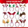 imageJOYIN 12 Packs Christmas Headbands with Assorted Design Christmas Headwear Holiday Headbands Accessories for Women Men Kids Christmas Parties Xmas Holiday Party Favors Photo Booth ONE SIZE FIT ALLClassical