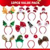 imageJOYIN 12 Packs Christmas Headbands with Assorted Design Christmas Headwear Holiday Headbands Accessories for Women Men Kids Christmas Parties Xmas Holiday Party Favors Photo Booth ONE SIZE FIT ALLSpecial