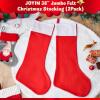 imageJOYIN 2 Packs 38 Jumbo Felt Christmas Stockings Party DecorationGiant Christmas Stocking Large Christmas Stocking for Christmas Party Decorations Xmas Holiday Tree Decor