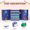 imageJOYIN 24 Christmas Kraft Gift Bags for Holiday Paper Gift Bags Christmas Goody Bags Xmas Gift Bags Classrooms and Party Favors 9 x 73 x 33Blue