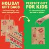 imageJOYIN 24 Christmas Kraft Gift Bags for Holiday Paper Gift Bags Christmas Goody Bags Xmas Gift Bags Classrooms and Party Favors 9 x 73 x 33Brown