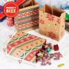 imageJOYIN 24 Christmas Kraft Gift Bags for Holiday Paper Gift Bags Christmas Goody Bags Xmas Gift Bags Classrooms and Party Favors 9 x 73 x 33Brown
