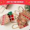 imageJOYIN 24 Christmas Kraft Gift Bags for Holiday Paper Gift Bags Christmas Goody Bags Xmas Gift Bags Classrooms and Party Favors 9 x 73 x 33Brown