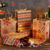 imageJOYIN 24 Christmas Kraft Gift Bags for Holiday Paper Gift Bags Christmas Goody Bags Xmas Gift Bags Classrooms and Party Favors 9 x 73 x 33Brown