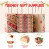 imageJOYIN 24 Christmas Kraft Gift Bags for Holiday Paper Gift Bags Christmas Goody Bags Xmas Gift Bags Classrooms and Party Favors 9 x 73 x 33Brown