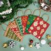 imageJOYIN 24 Christmas Kraft Gift Bags for Holiday Paper Gift Bags Christmas Goody Bags Xmas Gift Bags Classrooms and Party Favors 9 x 73 x 33Red Green