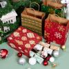 imageJOYIN 24 Christmas Kraft Gift Bags for Holiday Paper Gift Bags Christmas Goody Bags Xmas Gift Bags Classrooms and Party Favors 9 x 73 x 33Red Green