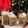imageJOYIN 24 PCS Christmas Kraft Gift Bags with Assorted Christmas Prints for Kraft present Bags Classic Not Include Tissue Paper