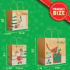 imageJOYIN 24 PCS Christmas Kraft Gift Bags with Assorted Christmas Prints for Kraft present Bags Classic Not Include Tissue Paper