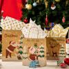 imageJOYIN 24 PCS Christmas Kraft Gift Bags with Assorted Christmas Prints for Kraft present Bags Classic Not Include Tissue Paper
