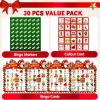 imageJOYIN 30 Players Christmas Bingo Cards Xmas Bingo Game for Kids Family Activities Holiday Winter Bingo Cards for Party Card Games School Classroom Indoor Party Games