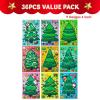 imageJOYIN 36 Pcs Christmas Makeaface Sticker Sheets Make Your Own Xmas Characters Mix and Match Sticker with Full Body Design Reindeer Snowman Elf for Kids Party Favor Art Craft Classroom ActivitiesTree stickers