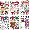 imageJOYIN 36 Pcs Christmas Makeaface Sticker Sheets Make Your Own Xmas Characters Mix and Match Sticker with Full Body Design Reindeer Snowman Elf for Kids Party Favor Art Craft Classroom ActivitiesFunny Stickers