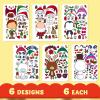 imageJOYIN 36 Pcs Christmas Makeaface Sticker Sheets Make Your Own Xmas Characters Mix and Match Sticker with Full Body Design Reindeer Snowman Elf for Kids Party Favor Art Craft Classroom ActivitiesFunny Stickers