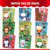 imageJOYIN 36 Pcs Christmas Makeaface Sticker Sheets Make Your Own Xmas Characters Sticker with Santa Santa Gnome Reindeer Snowman for Kids Party Favor Art Craft Supplies Classroom Activities GameKawaii Stickers