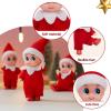 imageJOYIN 3PCS Christmas Red Tiny Elf Doll Soft Plush Toy Doll for Christmas Decor Xmas Gift Xmas Elf Doll Clothing Elf Doll