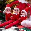 imageJOYIN 3PCS Christmas Red Tiny Elf Doll Soft Plush Toy Doll for Christmas Decor Xmas Gift Xmas Elf Doll Clothing Elf Doll