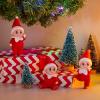 imageJOYIN 3PCS Christmas Red Tiny Elf Doll Soft Plush Toy Doll for Christmas Decor Xmas Gift Xmas Elf Doll Clothing Elf Doll