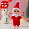 imageJOYIN 3PCS Christmas Red Tiny Elf Doll Soft Plush Toy Doll for Christmas Decor Xmas Gift Xmas Elf Doll Clothing Elf Doll