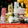 imageJOYIN 48 Christmas Party Cups 9 oz Disposable Paper Cup Design in Merry Christmas Nutcracker Christmas Elements and Holiday atmosphere Xmas Event Drinkware Holiday SuppliesVintage