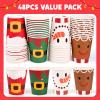 imageJOYIN 48 Christmas Party Cups 9 oz Disposable Paper Cup Design in Merry Christmas Nutcracker Christmas Elements and Holiday atmosphere Xmas Event Drinkware Holiday SuppliesBright