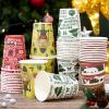 imageJOYIN 48 Christmas Party Cups 9 oz Disposable Paper Cup Design in Merry Christmas Nutcracker Christmas Elements and Holiday atmosphere Xmas Event Drinkware Holiday SuppliesVintage