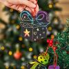 imageJOYIN 72 Pcs Christmas Scratch Art Ornaments Rainbow Color Scratch Paper Craft Kit Include Snowman Christmas Tree and Reindeer Scratch Off Hanging Ornament for Kids Party Favor