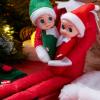 imageJOYIN Christmas 2PCS Tiny Elf Doll Christmas with 1 red and 1 Green elf DollHoliday Decoration Accessories Tiny Gift for Girls Boys Kids AdultsClassic