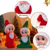 imageJOYIN Christmas 2PCS Tiny Elf Doll Christmas with 1 red and 1 Green elf DollHoliday Decoration Accessories Tiny Gift for Girls Boys Kids AdultsClassic